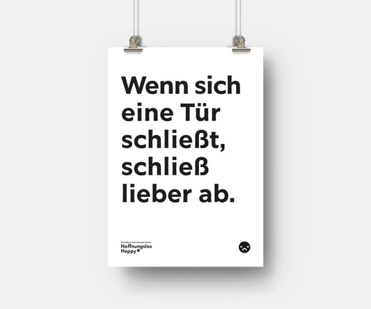 Wenn sich eine Tür schließt, schließ ab - Poster