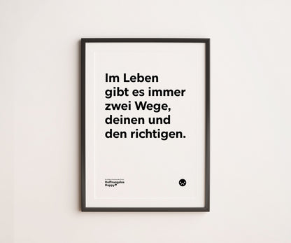 Im Leben gibt es immer zwei Wege - Poster